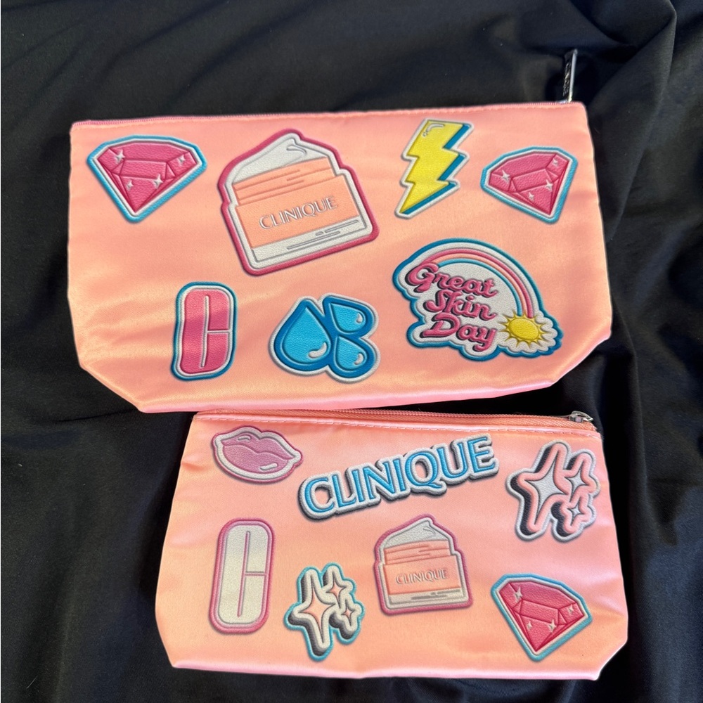 Clinique small makeup/toiletries/accessories bags (2)